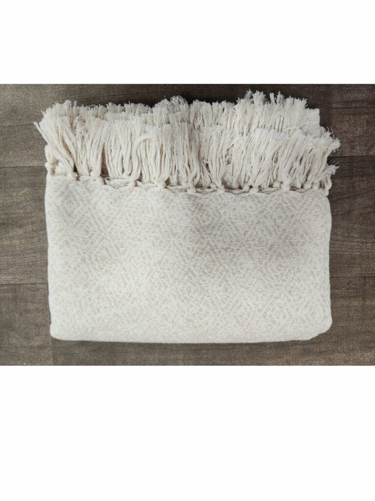 JETE COTON CAPRI  TAUPE CLAIR 160X250CM
