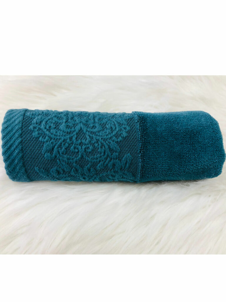 SERVIETTE INVITE JULIA BLEU PETROLE  30/50