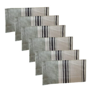 Lot de 6 Serviettes de Cuisine en Coton 45X55 CM