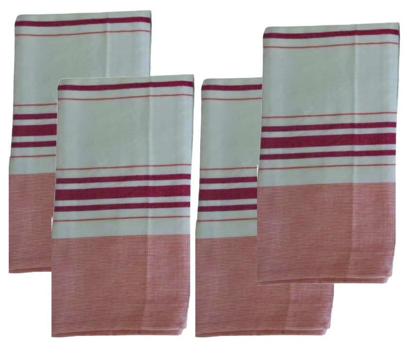 Lot de 4 Serviettes de Cuisine en Coton 45X55 CM