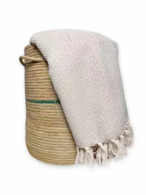 JETE COTON ATHENES  TAUPE CLAIR 160X250CM