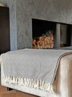 JETE COTON ATHENES  TAUPE 160X250CM