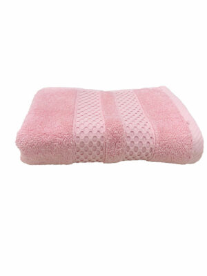 SERVIETTE EPONGE BOUCLES HOTEL  50/90 SAUMON