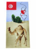 Serviette de Plage – Carte de la Tunisie – 70x150 cm