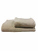 ENS EPONGE VELOUR JULYA DIAG 100*160+SERV 50*90 BEIGE FONCE
