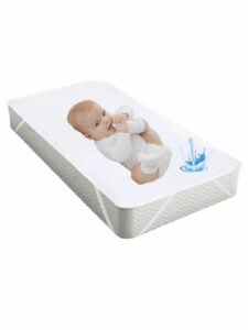 PROTEGE MATELAS BEBE 60x120 PLAT  IMPERMEABLE BLANC