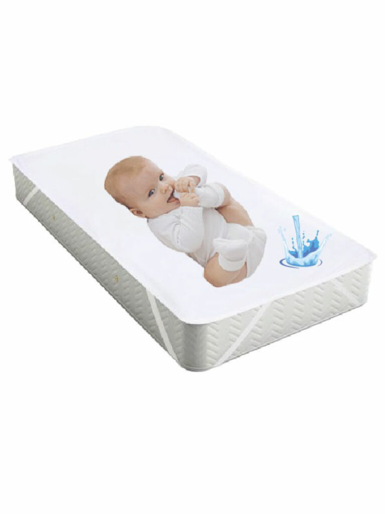 PROTEGE MATELAS BEBE 60x120 PLAT  IMPERMEABLE BLANC