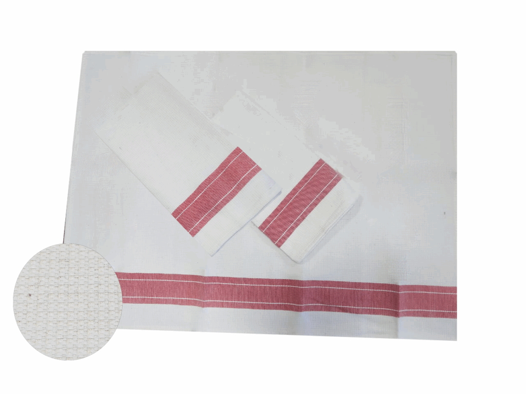 LOT DE 3 TORCHONS DE TABLE 100% COTON NID D’ABEILLE 45X62 cm