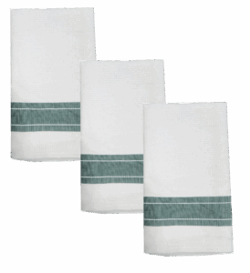 LOT DE 3 TORCHONS DE TABLE 100% COTON NID D’ABEILLE 45X62 cm