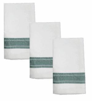 LOT DE 3 TORCHONS DE TABLE 100% COTON NID D’ABEILLE 45X62 cm