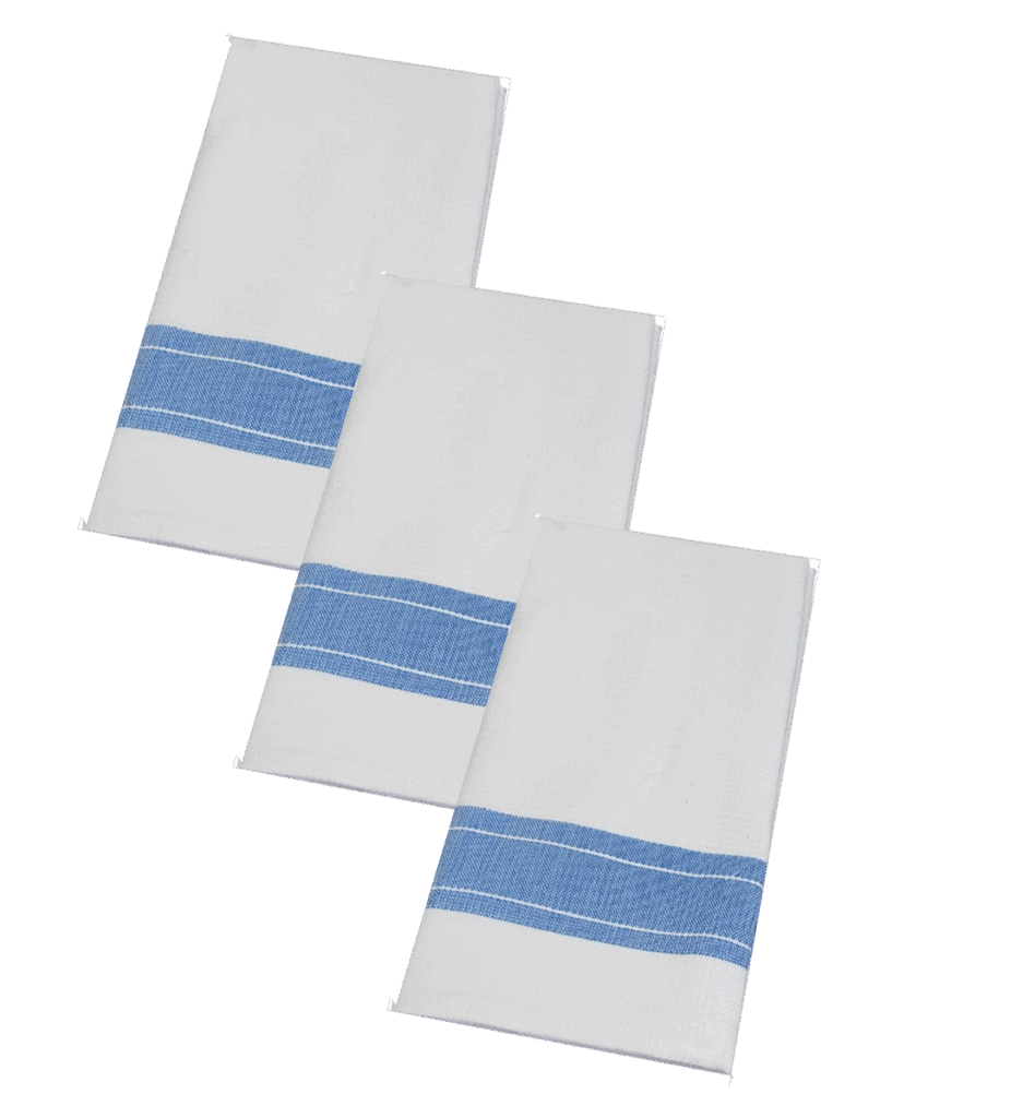 LOT DE 3 TORCHONS DE TABLE 100% COTON NID D’ABEILLE 45X62 cm