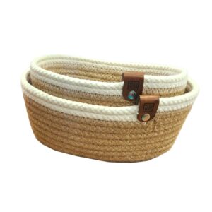 CORBEILLE DE RANG  MULTI USAGES AVEC BORD BLANC OVALE 15/H8