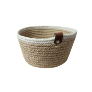 CORBEILLE DE RANG  ULTI USAGES AVEC BORD BLANC ROND 15/10 CM