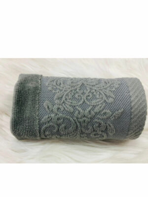 SERVIETTE INVITE VELOUR 30/50 GRIS