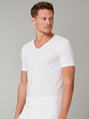 T-shirt homme col V 100% coton interlock