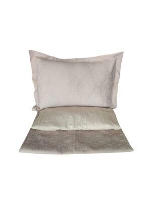 PARURE DE LIT 2 PLACES SATIN DE COTON JACQUARD 180X200 CM