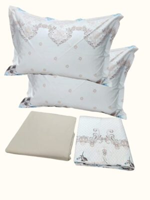 PARURE DE LIT 2 PLACES 100% COTON 160X200 CM