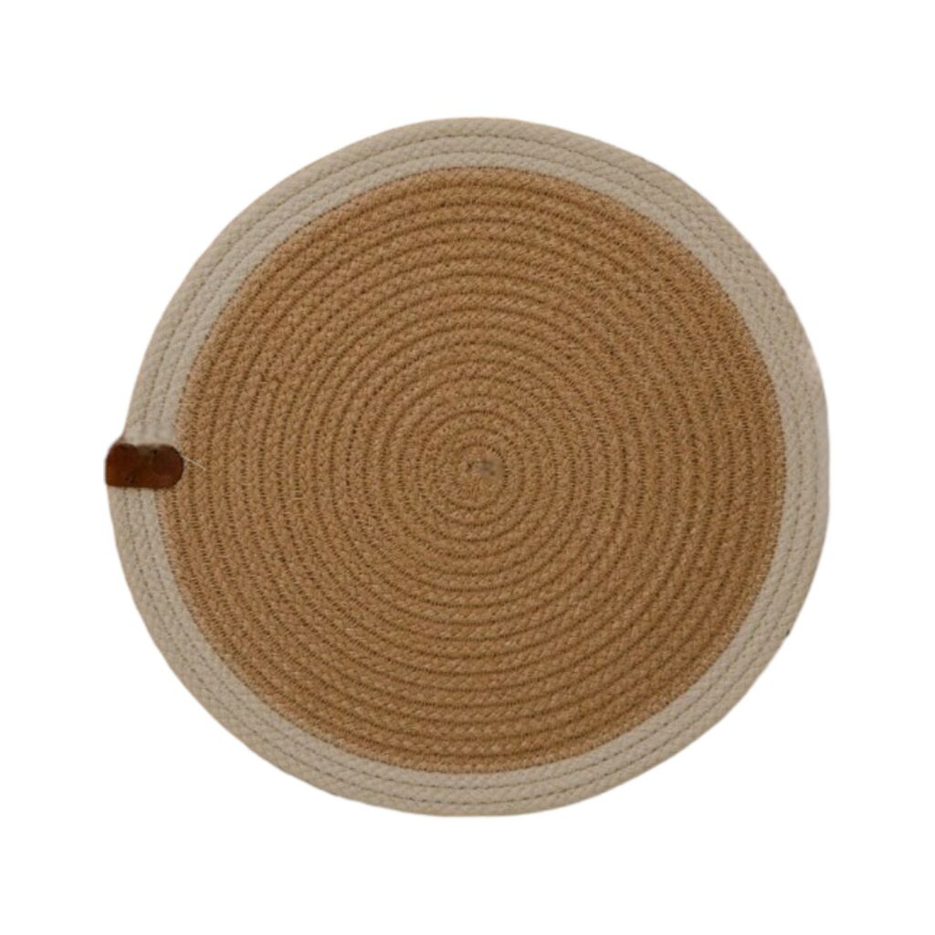 SOUS-PLAT DIAM 30 + blc EN JUTE