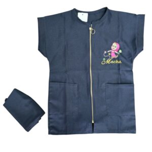 Tablier d’Écolier Fille – Bleu Marine