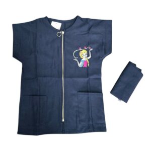 Tablier d’Écolier Fille – Bleu Marine