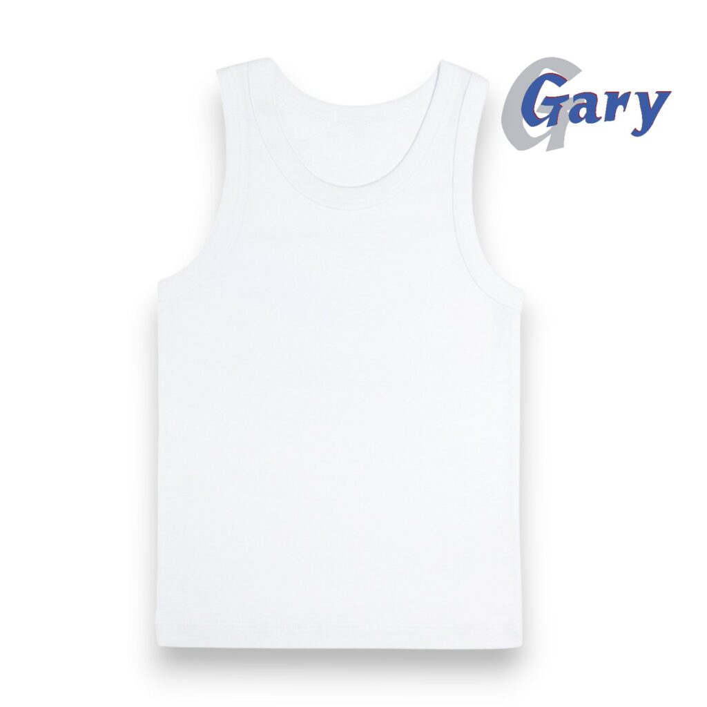 Gilet garcon blanc 100% Coton GARY