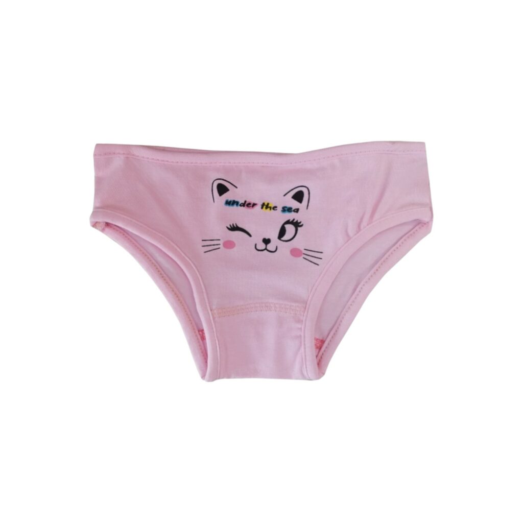 SLIP FILLETTE ROSE AVEC MOTIF