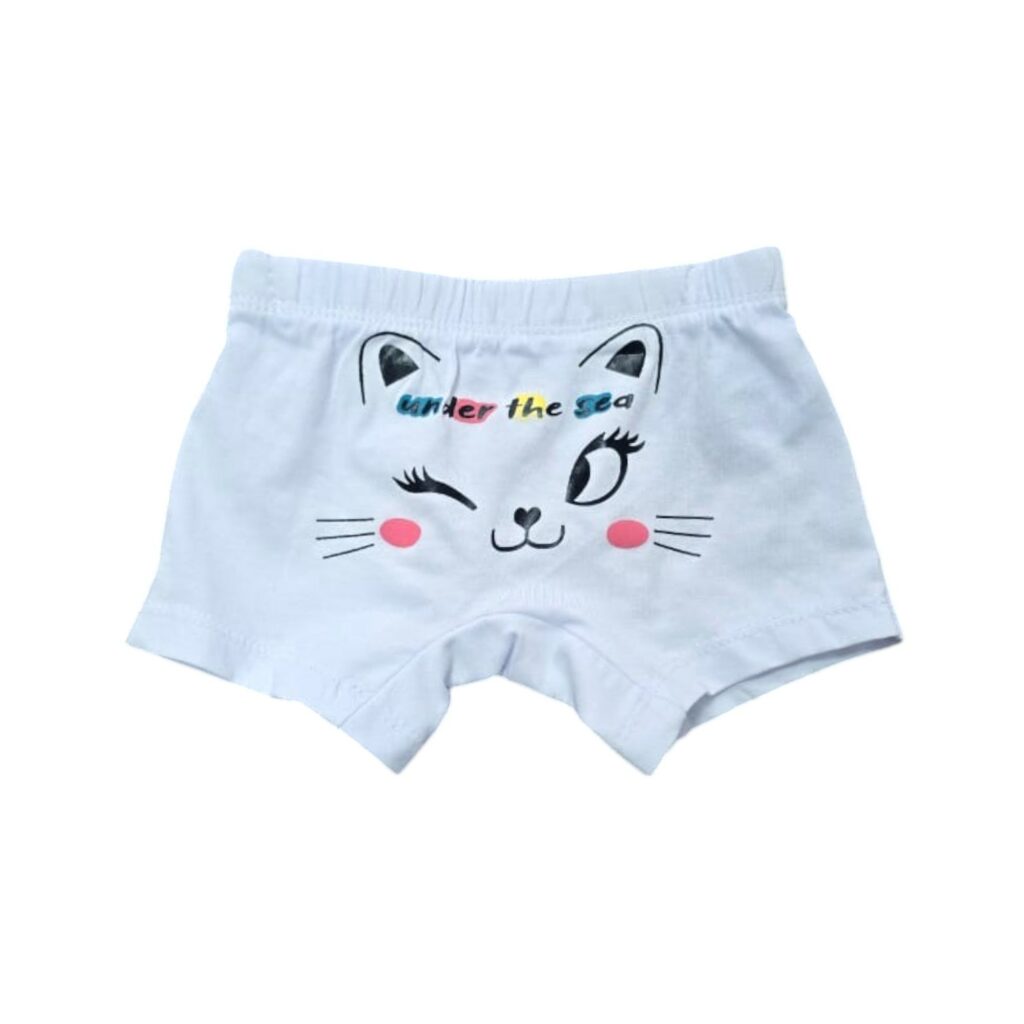 BOXEUR FILLETTE BLANC "UNDER THE SEA"