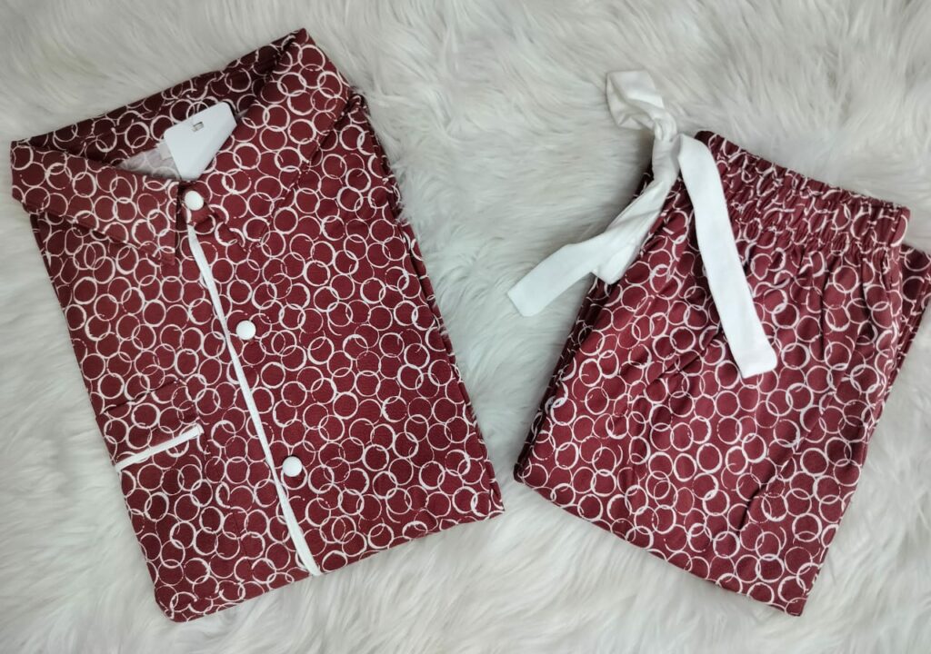 Pyjama chemise coton