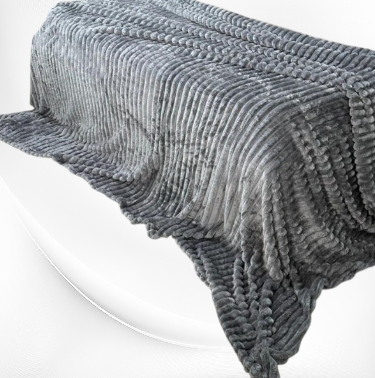 PLAID côtelé 2 PLACES 200X230 CM