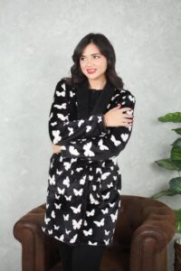 PYJAMA FEMME PULL +PANTALON UNI +RB POLAIRE NOIR