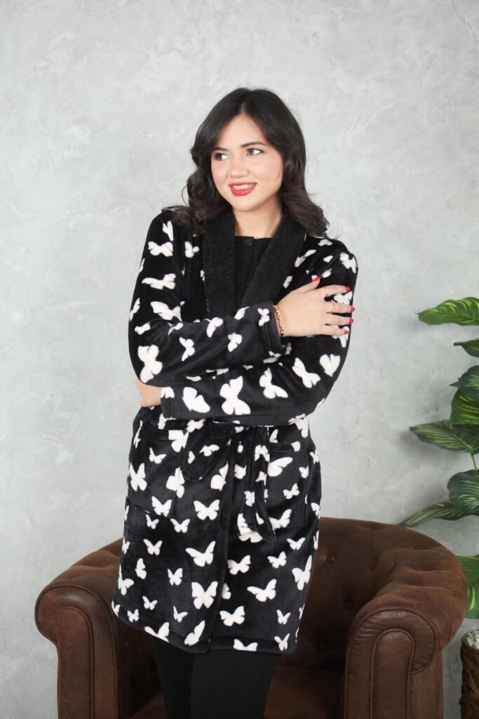 PYJAMA FEMME PULL +PANTALON UNI +RB POLAIRE NOIR