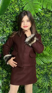 ENSEMBLE 3 PCS FILLE ROBE + VESTE
