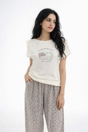 PYJAMA “Berry Cute” – T‑shirt & pantalon imprimé