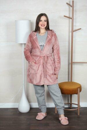 PYJAMA FEMME 3P POLAIRE ROSE